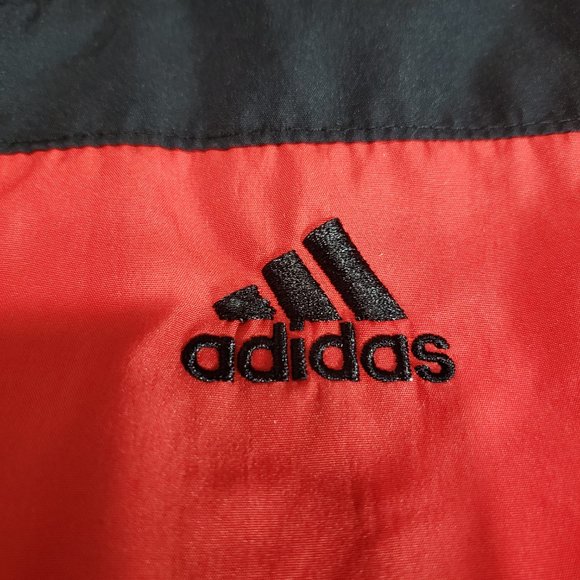 Adidas Track Jacket Collared Sports Coat Lightweight Black Shoulders Stripes 3T - Picture 5 of 6